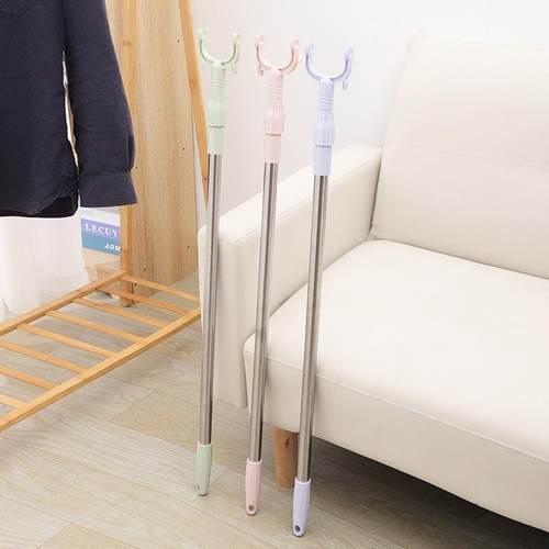 包邮可伸缩晾衣叉挑衣杆塑料晾衣叉不锈钢杆阳台晾衣架晒衣架