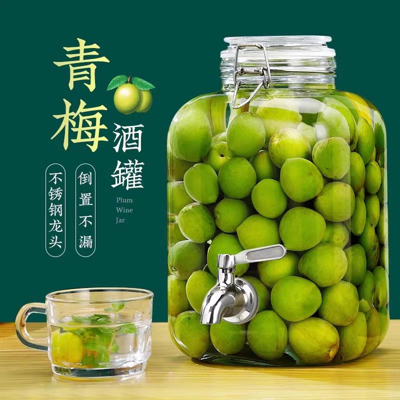 青梅杨梅泡酒玻璃瓶专用酒瓶空瓶密封自酿容器葡萄酒罐酒桶泡酒罐