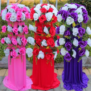 婚庆路引花柱引路花篮结婚礼装饰路引套开 业布置路引升降绢花路