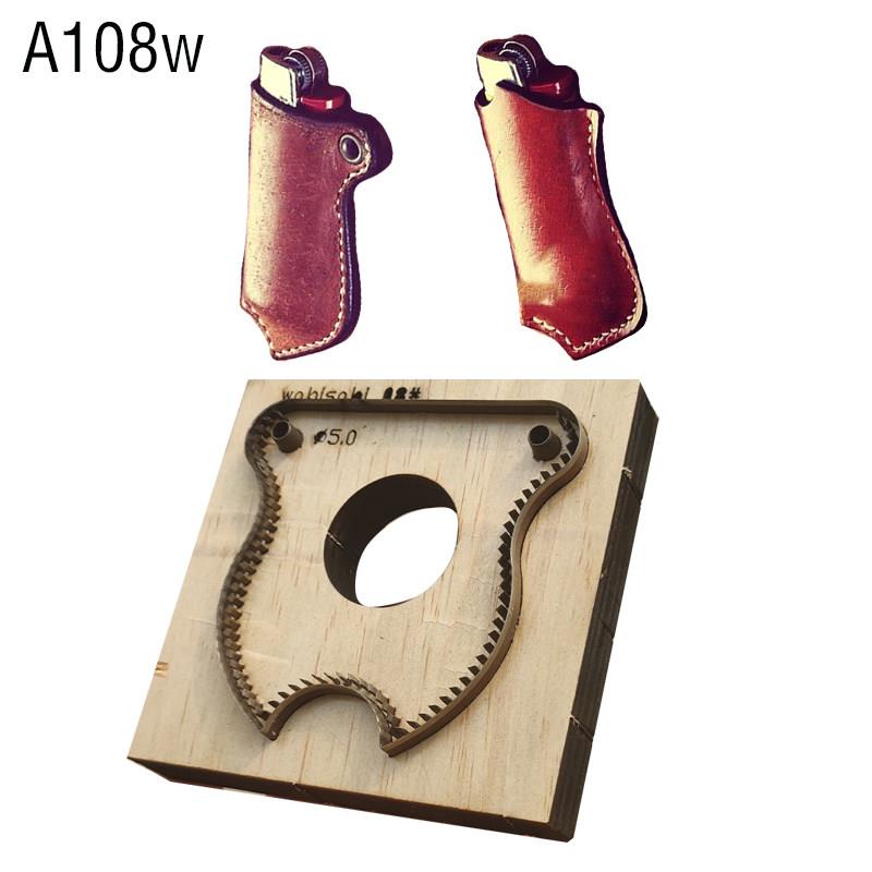 手工皮具刀模,激光刀模定制,皮革切割模具打火机皮套刀模A108W