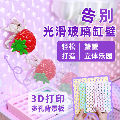 原创【24*24cm】寄居蟹3D洞洞板背景板～可拼接定制多色挂件阳台