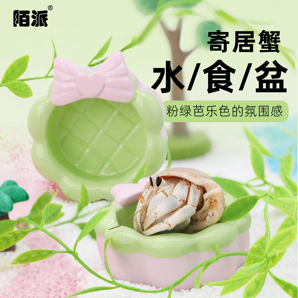 寄居蟹水盆食盆～洗泡澡盆春夏蓝绿色防倾倒易清洗可爱造景用品,宠物/宠物食品及用品,造景/装饰,淘宝优惠券,粉丝福利购,淘宝优惠卷