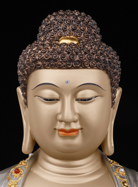 极速台湾铜雕掐丝西方q三圣神像阿弥陀佛像家用观音佛像大势至菩