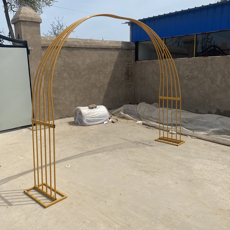 极速新款铁艺婚庆道具花架婚礼A背景装饰摆件户外花门一线牵拱门