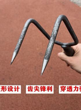 极速多齿焊接密齿钉耙合金钢耙搂草平地松土N加厚铁耙子全钢园艺