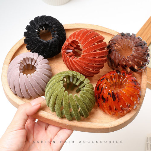 极速Lazy Bun Updo Gadget Birds Nest Hair Ring USummer New