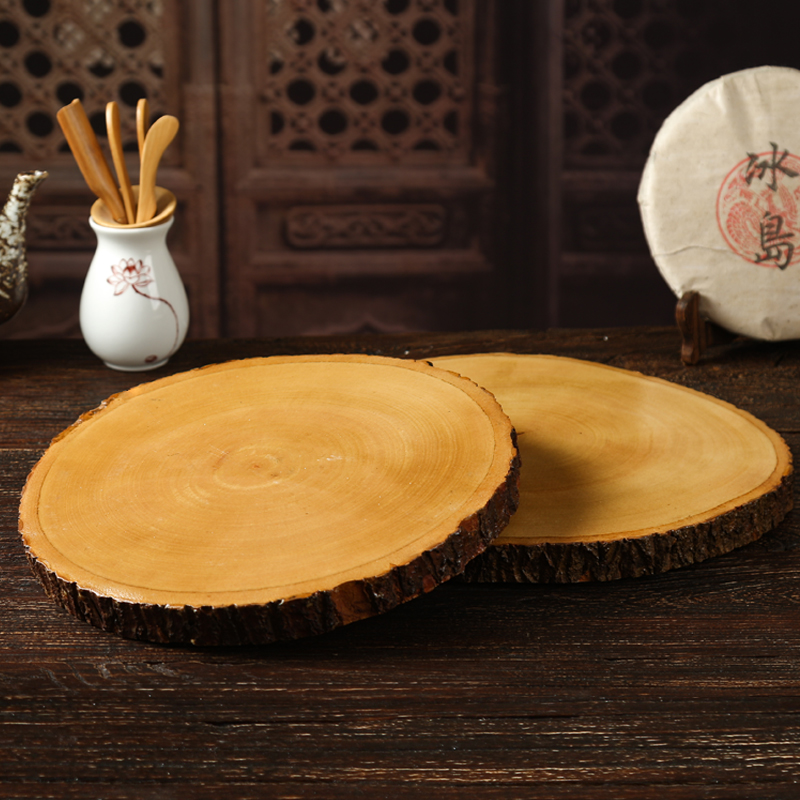 极速泰国实木茶壶k杯垫圆形餐具大号隔热垫子复古盘子碗垫茶托防
