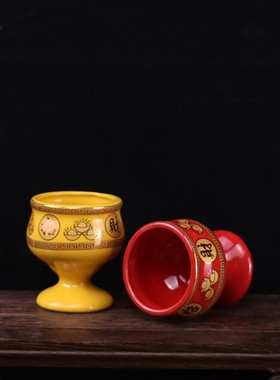 极速佛具仙家 财神酒杯q 供杯摆件 供水杯 净水杯供佛杯佛供杯供