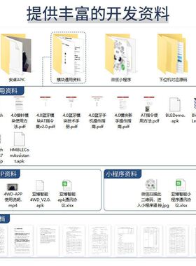 极速智能小车CC2541蓝牙模块4w.0无线串口通k信透传APP遥控BT05 B