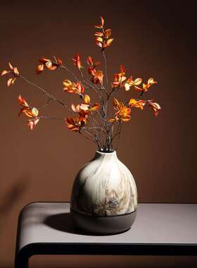 极速Nordic simulation autumnx leaf decoration fake plant liv