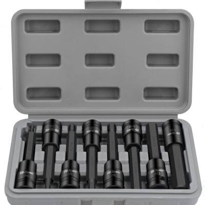 新品内六角套筒电动扳手专用工具汽修 内6H方套筒头t30t40t50梅花
