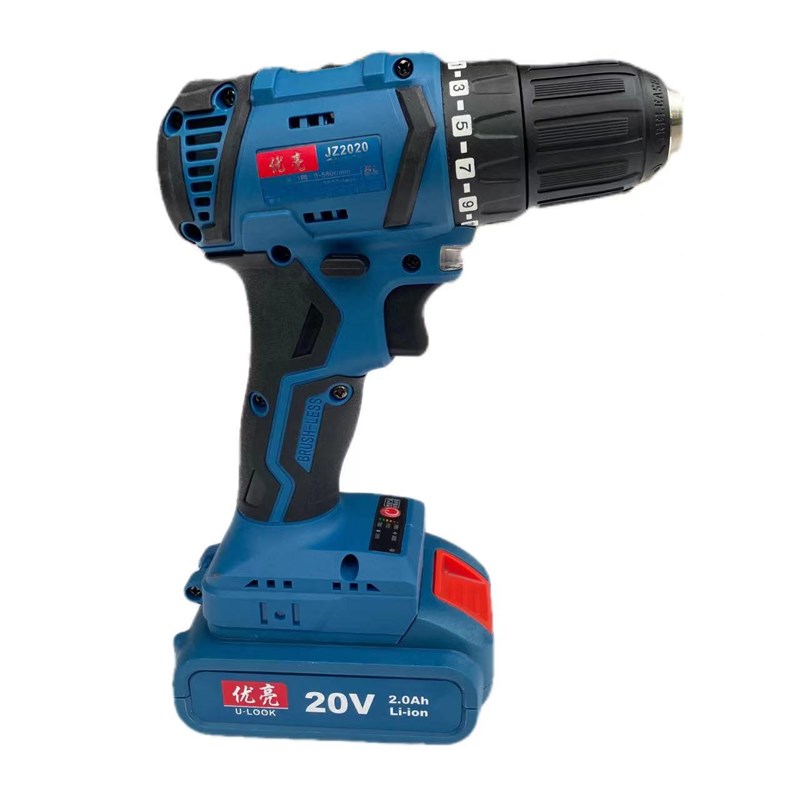 极速优亮充电式电钻工业级无q刷重载级锂电钻20V双速JZ2020/4020/