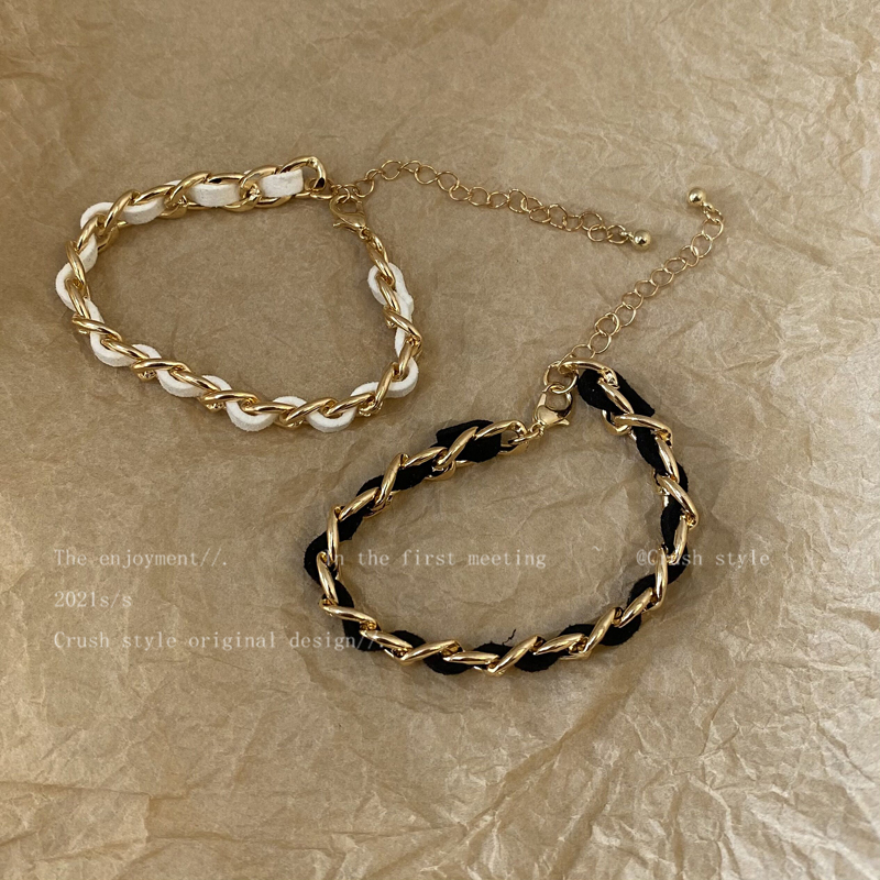 极速欧美时尚编织手链女夏s2023年新款ins小众设计感网红闺蜜手饰