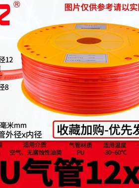 极速新品配件pu气管4/6/81sy0/12mm黑色蓝色软管空压机气动气泵压