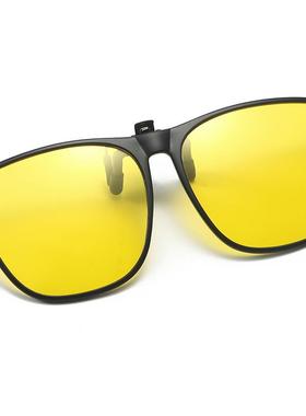 极速太阳眼镜夹片男女潮偏光眼镜近F视夹片式大框开车钓鱼抗UV镜