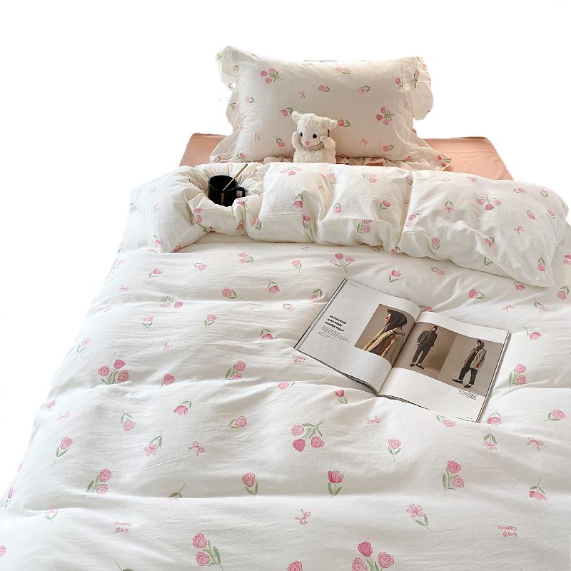 极速2023新款学生宿舍六件套y开学寝室床上三件套床单被套非全棉