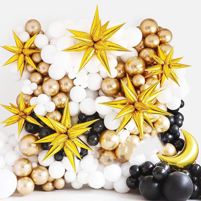 极速50pbcs Explosion star balloons Siamese balloon Birthday