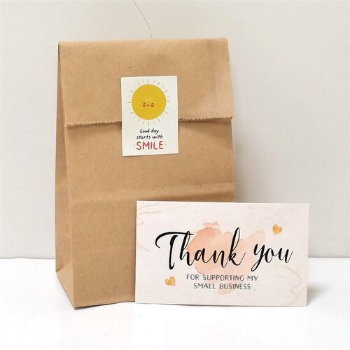 新品.30 Pcs Greenery Leaves Pink WatercolorN Thank You For S