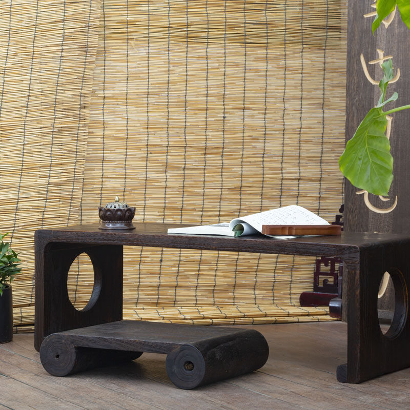 极速【七韵古琴】矮桌古琴榻桌榻榻米桌燕尾榫卯桌厚X度3送蒲团或