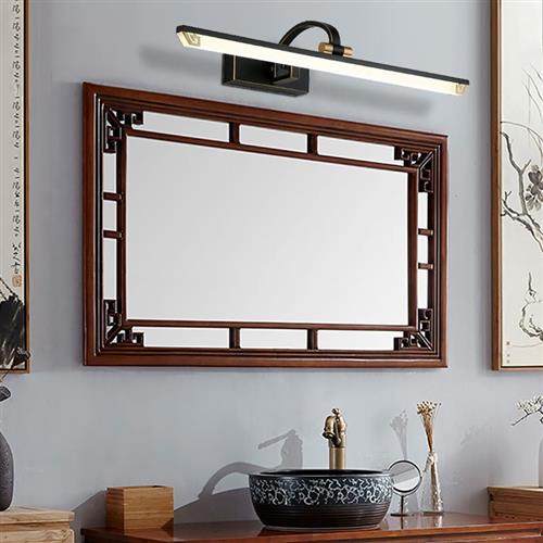 极速新镜前灯化妆室免打孔中式浴室柜镜柜专用洗漱V台灯具洗脸柜