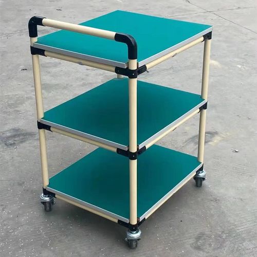 极速新品加厚防静电周转s车精益管移动架工具车L车间平面测试台手