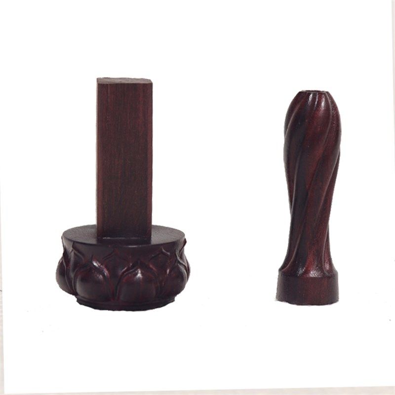 极速古琴b琴轸雁足 大叶紫檀琴轸不打滑耐用 装好绒扣 细雕 斫琴