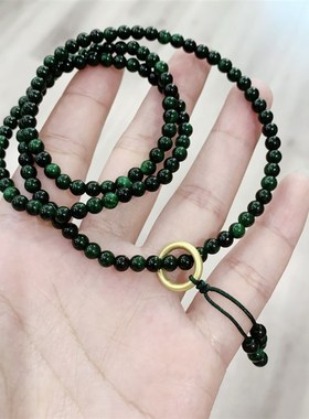极速干青小颗粒多圈女款手链 E墨绿色女款手串 小众饰品