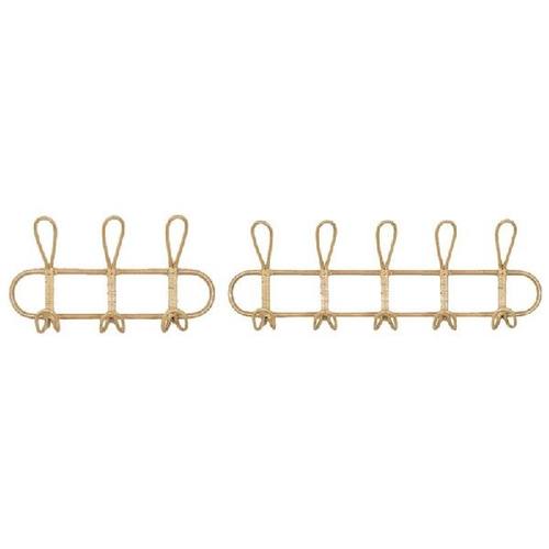 极速2 Pcs Rattian Wall Hooks Clothes Hat Hanging Hook Cloth