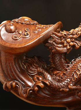 极速吉祥如意摆件祥龙戏珠新中式客厅玄关博古架办公X室装饰品乔