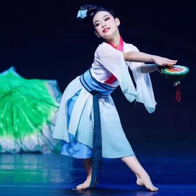 极速古典舞莲鼓越歌行演出服采莲戏莲入莲M间荷花奖舞蹈表演服莲