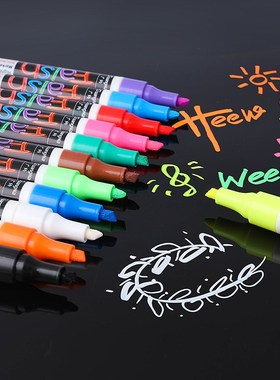 极速12 PCS Set Liquid Chalk MarAker Pens Erasable Multi Colo