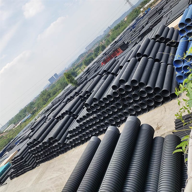 极速阻燃绝缘煤矿通风化工抽沙管PE通信电缆保护管HUDPE双壁波纹