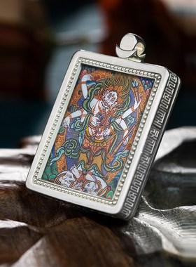 极速布达拉e宫西藏手绘唐卡吊坠男随身本命年十二生肖藏式饰品挂