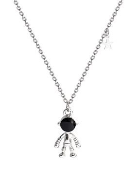 极速ins wind rietro astronaut spaceman necklace hip-hop long