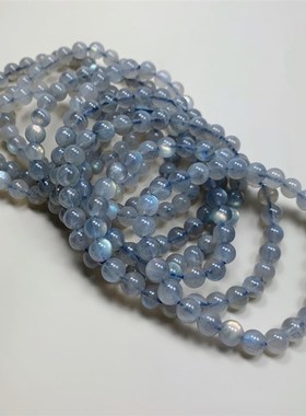 极速天然灰月光月光石单圈女款手C链 7mm女款精致拉长石手串