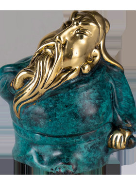 极速铜刘关张复古纸n镇创意中国风金属装饰品文房用品家居酒柜摆