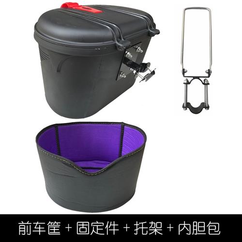 极速新品电动滑板f车后车筐前置篮子折叠车N防水塑料储物尾箱希洛