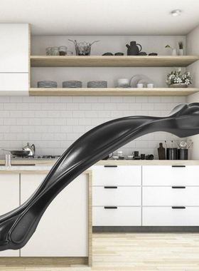 极速1PC Black Handles foru Furniture Cabinet Knobs Handles K