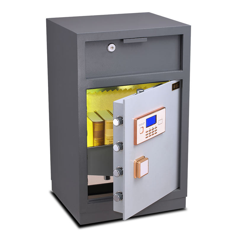 极速全钢酒店超市收银投币翻斗式密码60保险箱70R商用投钱保险柜8
