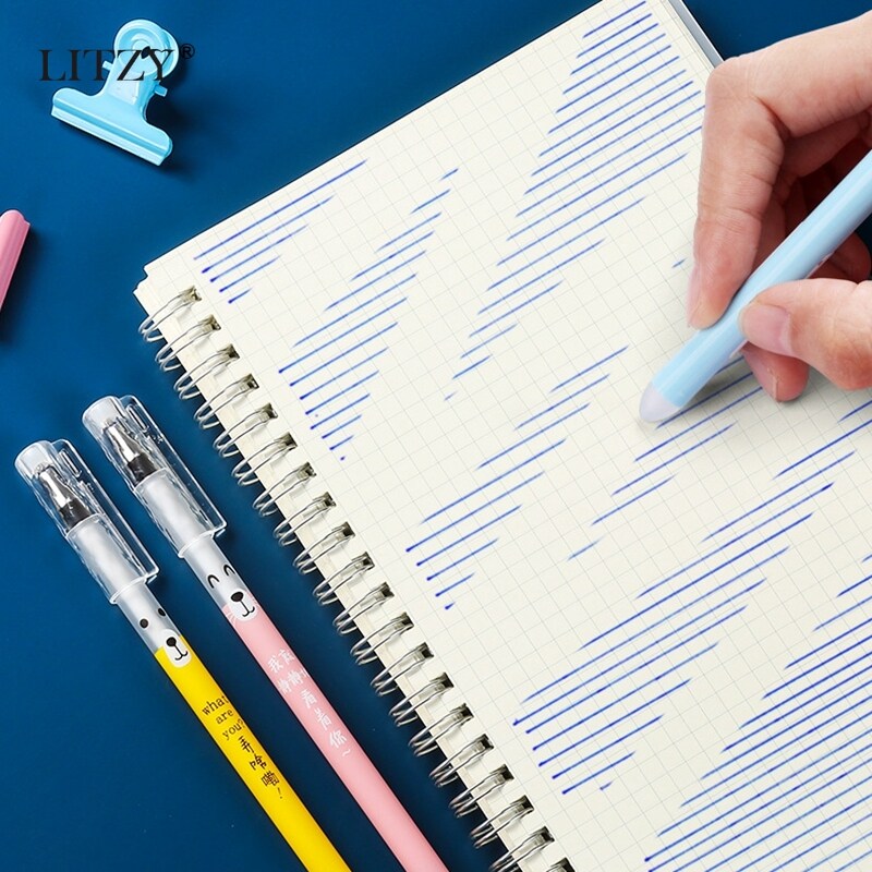 极速50 Pcs/lot 0.5mm Gel Pen Erasable Pen Refill RodX Set Hi