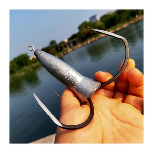 极速锚钩锚鱼钩特大号带砣锚v鱼钩矛钩铅坠大号锚钩三爪滚钩滑钩