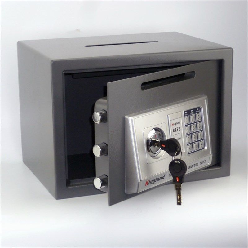 极速商超收银投币式保险箱酒店办公防盗隐形M保险柜家用小型指纹2