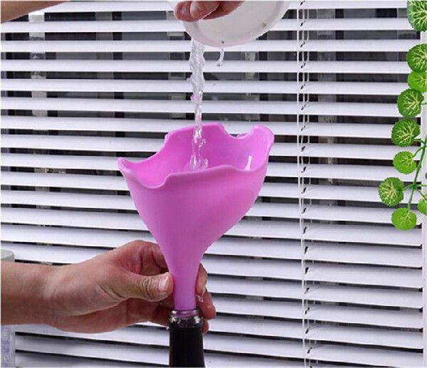 极速1PC New Cute Elephant Plastic Funnel CollRapsible Style