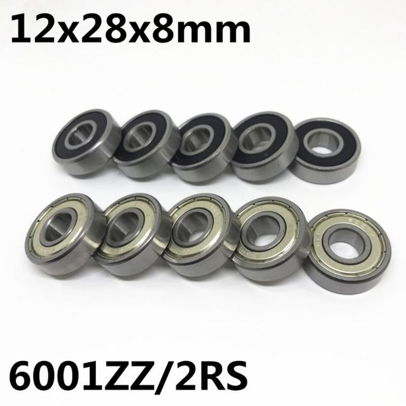 极速50Pcs High qualitqy 6001ZZ 6001-2RS ball bearing 12x28x8