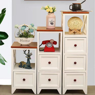 cm超窄床头收纳柜客厅缝W隙边柜卫生间 极速实木夹缝20