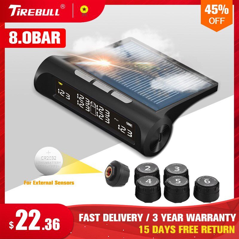 新品Car Tire Pressure Alarm Truck 6/4H PCS Sensor Tire Press
