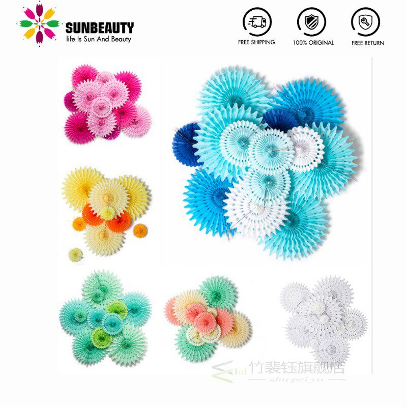 新品12pcs Paper Rosettres Baby shower Party Decorations Snow