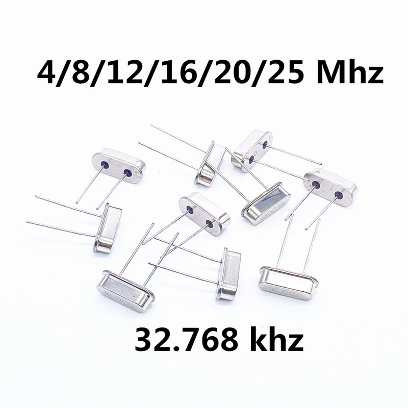 极速10pcs HC49Sj 4mhz 8mhz 12mhz 16mhz 20mhz 25mhz 32.786 kh