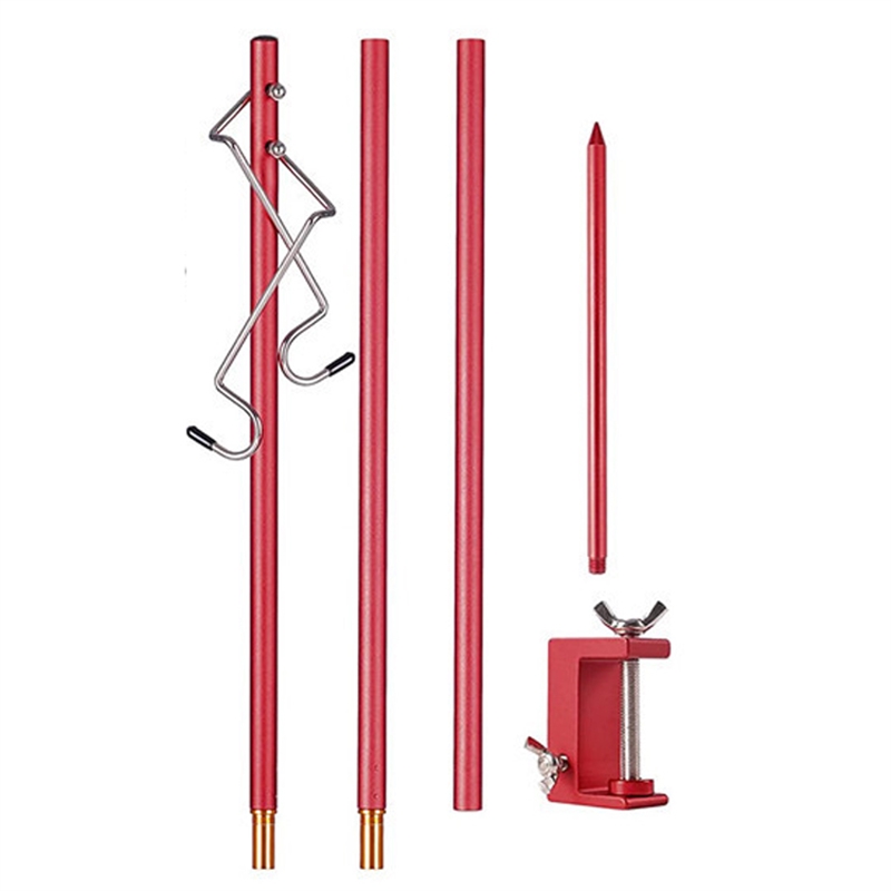 极速户外露营照明灯杆可携式x折叠铝合金野营露营灯架营地灯架野