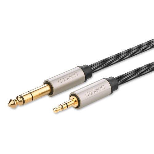 新品黑色 c6.35mm音频线 米 绿联(UGREEN)10629 3 功放/音响/吉
